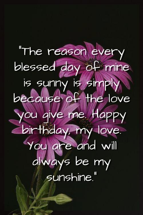 wife birthday card message